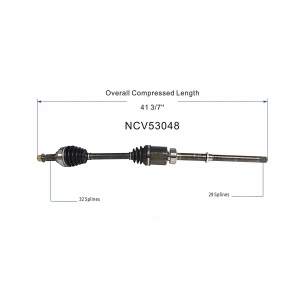 GSP North America Front Passenger Side CV Axle Assembly for 2014 Infiniti QX60 - NCV53048