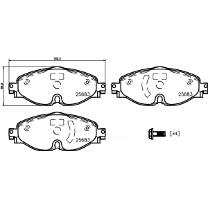 brembo Premium Low-Met OE Equivalent Front Brake Pads for 2017 Volkswagen e-Golf - P85147