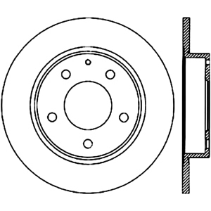 Centric Premium™ High Carbon Alloy Brake Rotor for 1996 Ford Probe - 125.45049