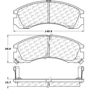 Centric Posi Quiet™ Ceramic Front Disc Brake Pads for Mitsubishi Montero - 105.05301