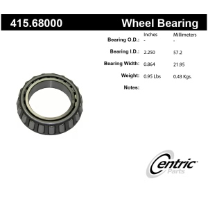 Centric Premium™ Rear Passenger Side Outer Wheel Bearing for 1994 Ford F-350 - 415.68000