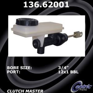 Centric Premium Clutch Master Cylinder for 1987 Chevrolet Astro - 136.62001