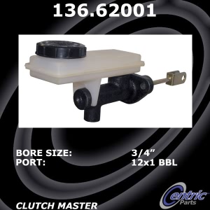 Centric Premium Clutch Master Cylinder for 1986 Chevrolet Astro - 136.62001