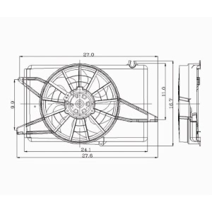 TYC Dual Radiator And Condenser Fan Assembly for Ford Taurus - 620220