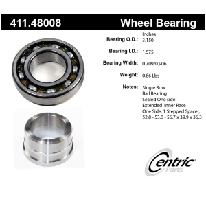 Centric Premium™ Axle Shaft Bearing Assembly Single Row for Suzuki Vitara - 411.48008