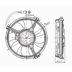 TYC A/C Condenser Fan Assembly for 2002 Audi A4 - 610920