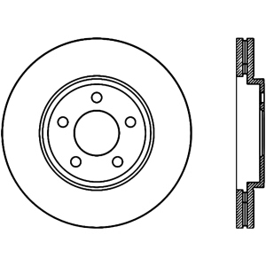 Centric Premium™ Brake Rotor for 2005 Mercury Grand Marquis - 125.61072