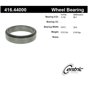 Centric Premium™ Front Inner Wheel Bearing Race for Toyota - 416-44000
