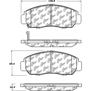 Centric Posi Quiet™ Ceramic Front Disc Brake Pads for 2015 Honda Civic - 105.16080