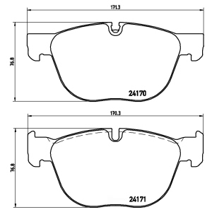 brembo Premium Low-Met OE Equivalent Front Brake Pads for 2014 BMW X5 - P06049