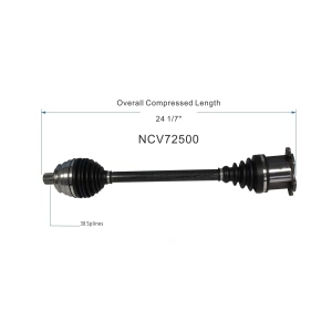 GSP North America Front Driver Side CV Axle Assembly for Volkswagen Phaeton - NCV72500