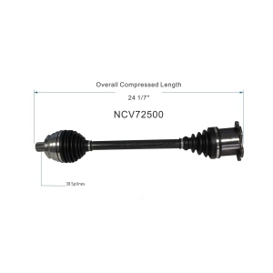 GSP North America Front Driver Side CV Axle Assembly for 2004 Volkswagen Phaeton - NCV72500
