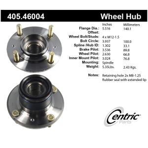 Centric Premium™ Wheel Bearing And Hub Assembly for Eagle - 405.46004