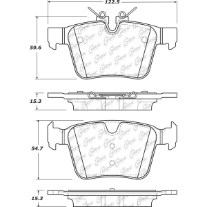 Centric Posi Quiet™ Semi-Metallic Rear Disc Brake Pads for Volvo V90 Cross Country - 104.18210