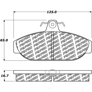 Centric Posi Quiet Pro™ Semi-Metallic Front Disc Brake Pads for 1987 Volvo 740 - 500.05650