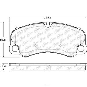 Centric Posi Quiet™ Semi-Metallic Front Disc Brake Pads for Porsche 718 Cayman - 104.17420