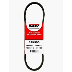 BANDO Rib Ace™ V-Ribbed OEM Quality Serpentine Belt for 1990 Ford Thunderbird - 8PK995
