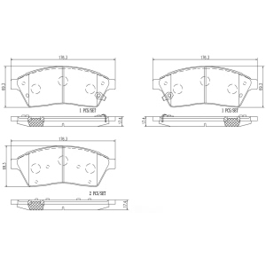 brembo Premium Ceramic Front Disc Brake Pads for 2014 Cadillac SRX - P09009N