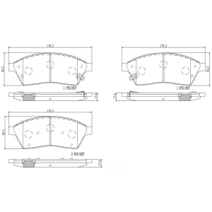 brembo Premium Ceramic Front Disc Brake Pads for 2013 Cadillac SRX - P09009N