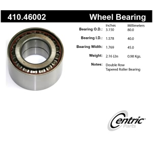 Centric Premium™ Wheel Bearing for 1997 Mitsubishi Montero - 410.46002