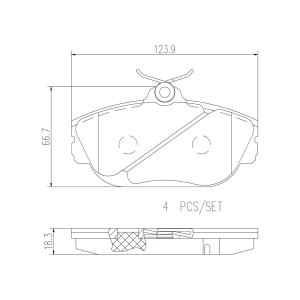 brembo Premium Ceramic Front Disc Brake Pads for 1994 Mercury Sable - P24096N