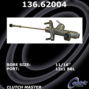 Centric Premium Clutch Master Cylinder for 1985 GMC S15 - 136.62004