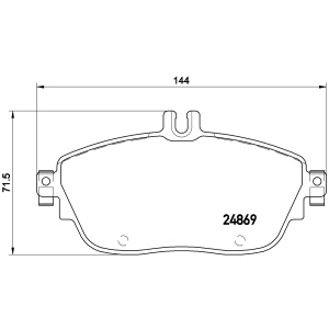 brembo Premium Low-Met OE Equivalent Front Brake Pads for 2017 Mercedes-Benz CLA250 - P50093