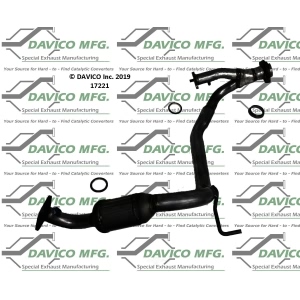 Davico Direct Fit Catalytic Converter and Pipe Assembly for 2009 Toyota Tacoma - 17221