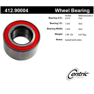 Centric Premium™ Front Passenger Side Double Row Wheel Bearing for 2001 Saturn L300 - 412.90004