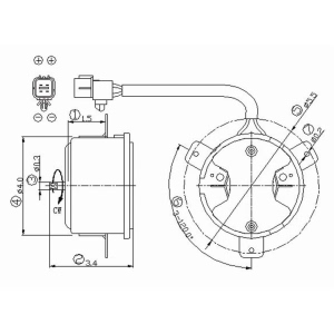 TYC Driver Side Engine Cooling Fan Motor for Hyundai XG350 - 631260