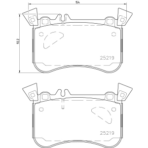 brembo Premium Low-Met OE Equivalent Front Brake Pads for Mercedes-Benz CLA45 AMG - P50121