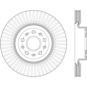 Centric Premium™ OE Style Slotted Brake Rotor for 2020 Cadillac CT5 - 126.62150