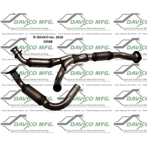 Davico Direct Fit Catalytic Converter and Pipe Assembly for 2011 GMC Sierra 2500 HD - 19588