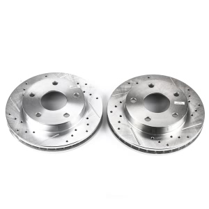 Power Stop PowerStop Evolution Performance Drilled, Slotted& Plated Brake Rotor Pair for 1996 Dodge Ram 1500 - AR8729XPR