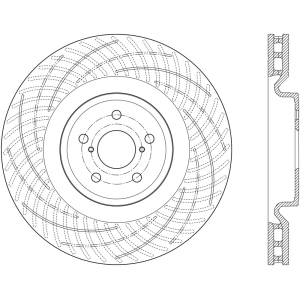 Centric SportStop Slotted 1-Piece Front Driver Side Brake Rotor for 2017 Lexus RC F - 126.44192