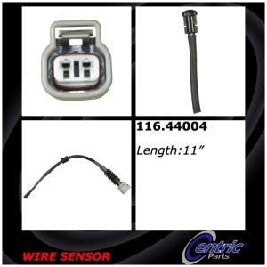 Centric Rear Brake Pad Sensor for Lexus - 116.44004