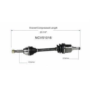 GSP North America Front Passenger Side CV Axle Assembly for Mitsubishi Cordia - NCV51016