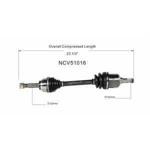 GSP North America Front Passenger Side CV Axle Assembly for 1990 Plymouth Colt - NCV51016