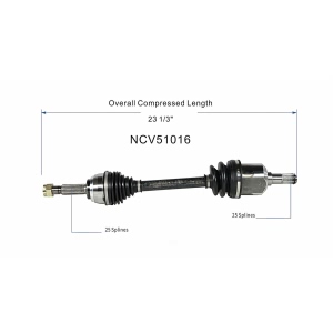 GSP North America Front Passenger Side CV Axle Assembly for 1988 Dodge Colt - NCV51016