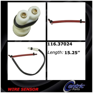 Centric Front Passenger Side Brake Pad Sensor for Porsche 911 - 116.37024