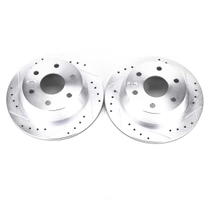 Power Stop PowerStop Evolution Performance Drilled, Slotted& Plated Brake Rotor Pair for 2000 GMC Yukon - AR8641XPR