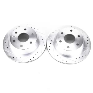 Power Stop PowerStop Evolution Performance Drilled, Slotted& Plated Brake Rotor Pair for 2000 GMC Sierra 1500 - AR8641XPR