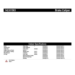 Centric Posi Quiet™ Loaded Caliper for 2014 Ford Police Interceptor Utility - 142.61563