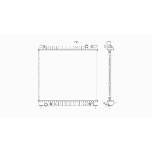 TYC Engine Coolant Radiator for 2008 Infiniti QX56 - 2691