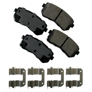 Akebono Proact Ultra Premium™ Ceramic Disc Brake Pad Kit for 2011 Kia Rio - ACT1398