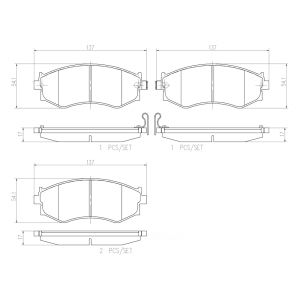 brembo Premium Ceramic Front Disc Brake Pads for 1994 Infiniti G20 - P30002N
