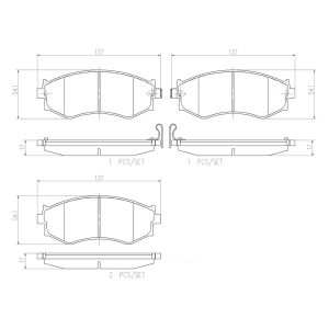 brembo Premium Ceramic Front Disc Brake Pads for 1993 Nissan 240SX - P30002N