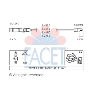 facet Spark Plug Wire Set for Volkswagen - 4.7223