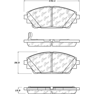 Centric Posi Quiet™ Ceramic Front Disc Brake Pads for 2017 Mazda 3 - 105.17280