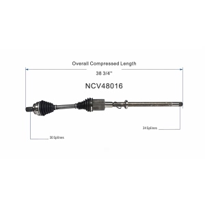 GSP North America Front Driver Side CV Axle Assembly for Mercedes-Benz CLS550 - NCV48016